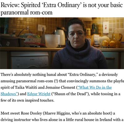 Review: Spirited ‘Extra Ordinary’ is not your basic paranormal rom-com